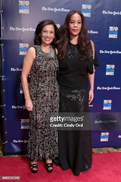 Executive director of IFP Joana Vincente and Director Maggie Betts attend IFP's 27th Annual Gotham Independent Film Awards on November 27, 2017 in...