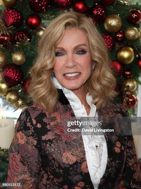 Actress Donna Mills visits Hallmark's "Home & Family" at Universal Studios Hollywood on November 27, 2017 in Universal City, California.