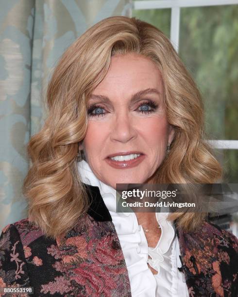 Actress Donna Mills visits Hallmark's "Home & Family" at Universal Studios Hollywood on November 27, 2017 in Universal City, California.