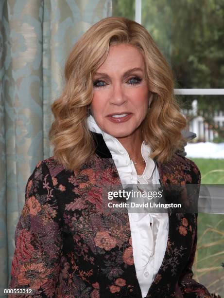 Actress Donna Mills visits Hallmark's "Home & Family" at Universal Studios Hollywood on November 27, 2017 in Universal City, California.