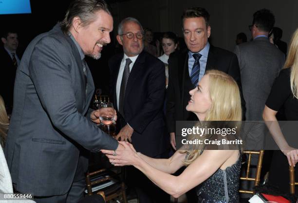 Actors Ethan Hawke and Nicole Kidman attend The 2017 IFP Gotham Awards with Lindt Chocolate on November 27, 2017 in New York City.