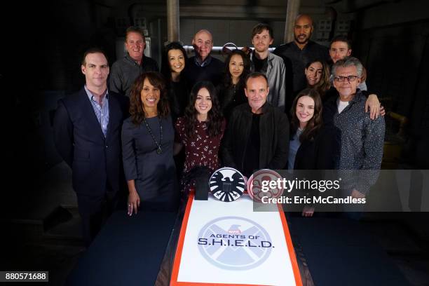 Marvel's Agents of S.H.I.E.L.D." celebrates its milestone 100th episode. PATRICK MORAN , GARRY A. BROWN , CHANNING DUNGEY , MING-NA WEN, CHLOE...