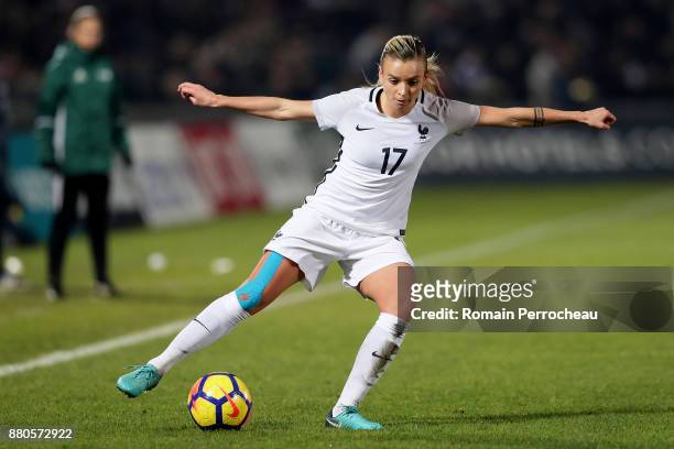 Marion Torrent of France in action during a Women's International Friendly match between France and Sweden at Stade Chaban-Delmas on November 27,...