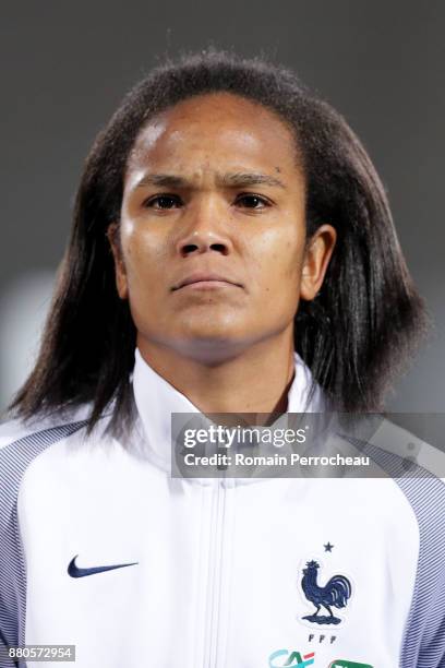 Wendy Renard of France looks on before a Women's International Friendly match between France and Sweden at Stade Chaban-Delmas on November 27, 2017...