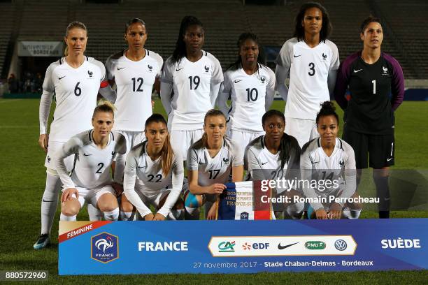 L to R Amandine Henry, Marie Laure Delie, Griedge Mbock Bathy, Aminata Diallo, Wendy Renard, Karima Benameur, Faustne Robert, Sakina Karchaoui,...