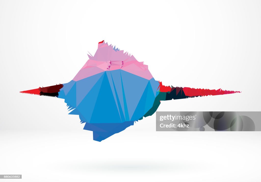 Float Shape Design Abstract Floating Shape Polygon Graphic Design Element High-Res Vector ...