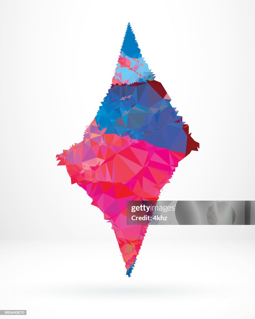 Abstract Floating Shape Polygon Graphic Design Element High-Res Vector ...