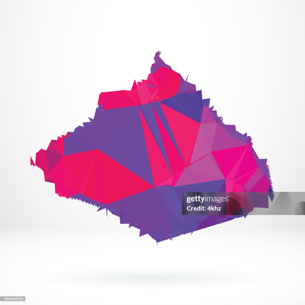 Abstract Floating Shape Polygon Graphic Design Element High-Res Vector ...