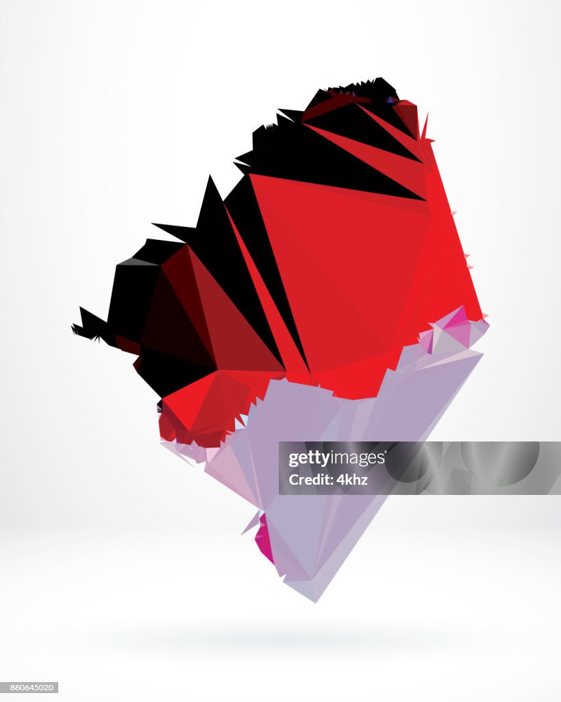 Float Shape Design Abstract Floating Shape Polygon Graphic Design Element High-Res Vector ...