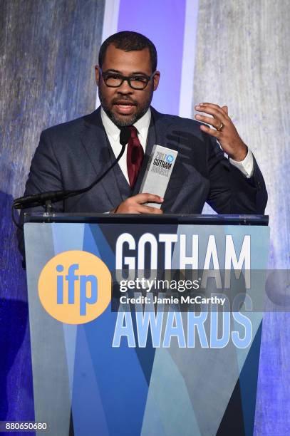 Jordan Peele speaks onstage at the 2017 IFP Gotham Awards at Cipriani Wall Street on November 27, 2017 in New York City.