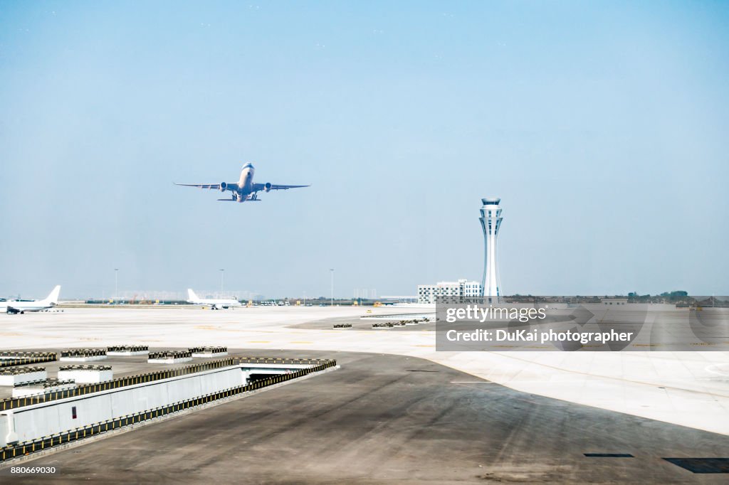 Airplane waiting at gate