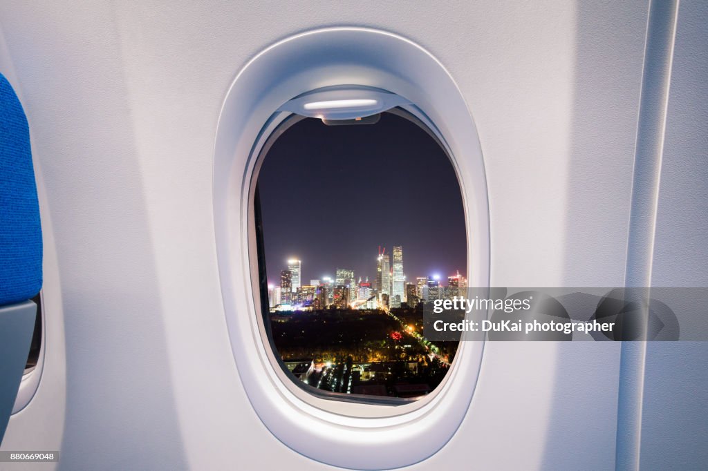 City of beijing from airplane