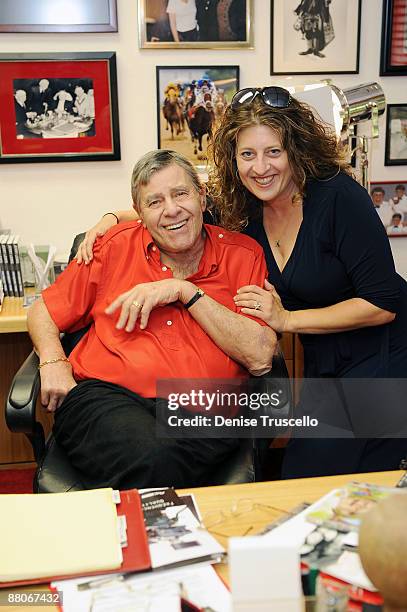 Jerry Lewis and Melissa Balin during an interview for the Ina Balin documentary on May 29, 2009 in Las Vegas, Nevada.