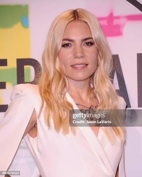 Singer Skylar Grey poses in the press room at the 2017 American Music Awards at Microsoft Theater on November 19, 2017 in Los Angeles, California.