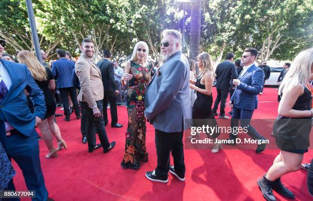 Kyle Sandilands and Imogen Anthony arrives for the 31st Annual ARIA Awards 2017 at The Star on November 28, 2017 in Sydney, Australia.