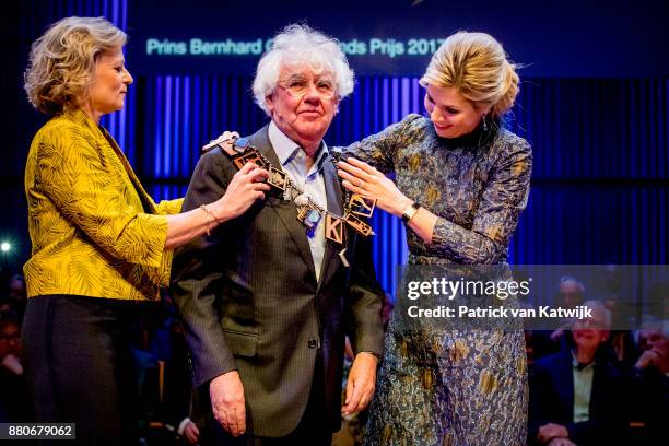 Queen Maxima of The Netherlands attends the Prince Bernhard Culture Foundation Award in the Muziekgebouw Aan't IJ on November 27, 2017 in Amsterdam,...