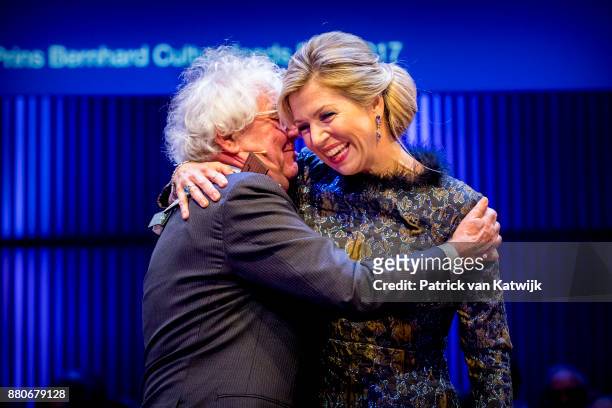 Queen Maxima of The Netherlands attends the Prince Bernhard Culture Foundation Award in the Muziekgebouw Aan't IJ on November 27, 2017 in Amsterdam,...