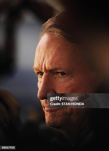 This January 12, 2009 file photo shows Rick Wagoner, then General Motors Chairman and CEO, speaking to the media during a press preview at the North...