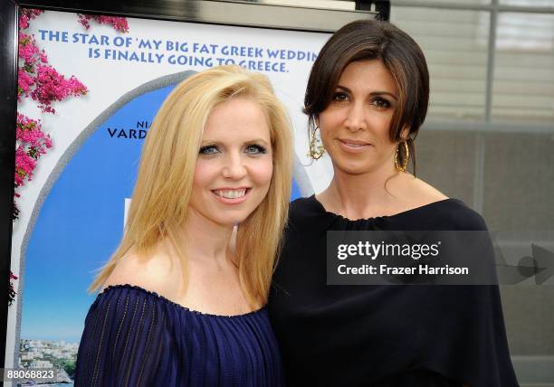 Producers Michelle Chydzik and Nathalie Marciano arrive at the Premiere Of 20th Century Fox's "My Life In Ruins" on May 29 at Fox Studios in Culver...