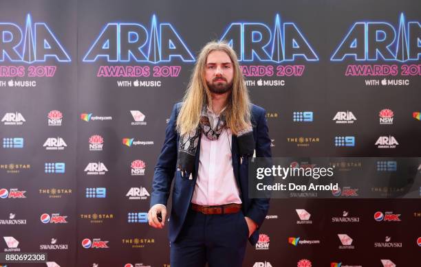 Kevin Parker arrives for the 31st Annual ARIA Awards 2017 at The Star on November 28, 2017 in Sydney, Australia.