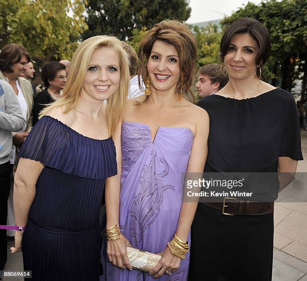 Producer Michelle Chydzik, actress Nia Vardalos and producer Nathalie Marciano pose at the premiere of Fox Searchlight's "My Life in Ruins" at the...