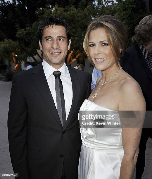 Actors Alexis Georgoulis and Rita Wilson pose at the premiere of Fox Searchlight's "My Life in Ruins" at the Zanuck Theater on May 29, 2009 in Los...