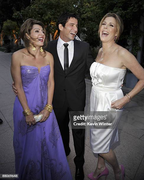 Actors Nia Vardalos, Alexis Georgoulis and Rita Wilson pose at the premiere of Fox Searchlight's "My Life in Ruins" at the Zanuck Theater on May 29,...