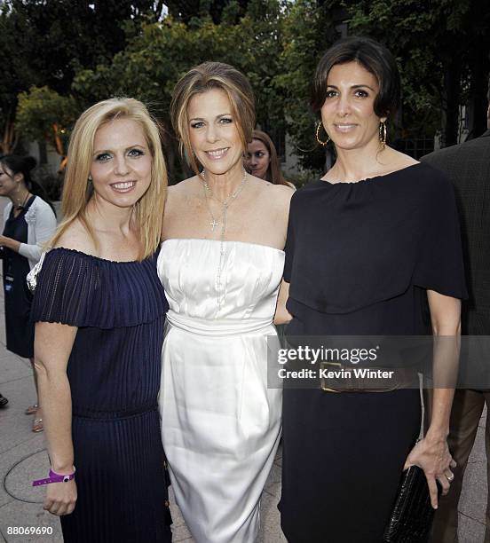 Producer Michelle Chydzik, actress Rita Wilson and producer Nathalie Marciano pose at the premiere of Fox Searchlight's "My Life in Ruins" at the...