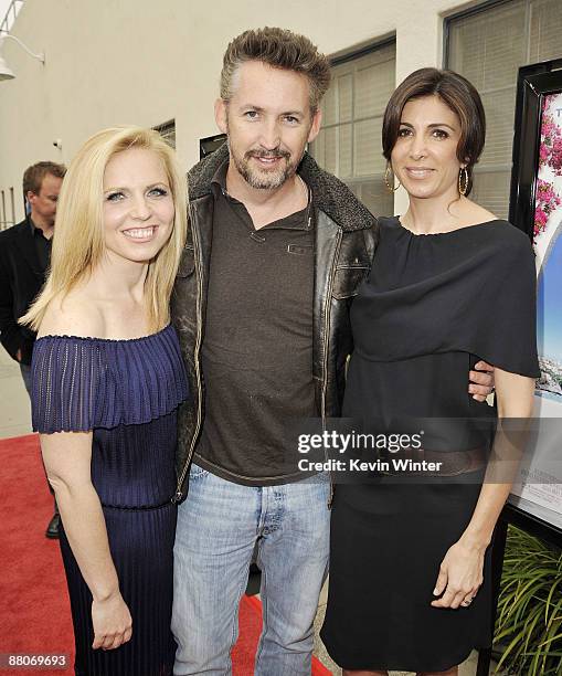 Producer Michelle Chydzik, actor Harland Williams and producer Nathalie Marciano pose at the premiere of Fox Searchlight's "My Life in Ruins" at the...