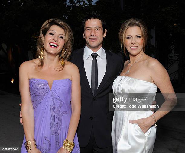 Nia Vardalos, Alexis Georgoulis and Rita Wilson arrive at the Los Angeles premiere of ""My Life In Ruins" at the Zanuck Theater at 20th Century Fox...