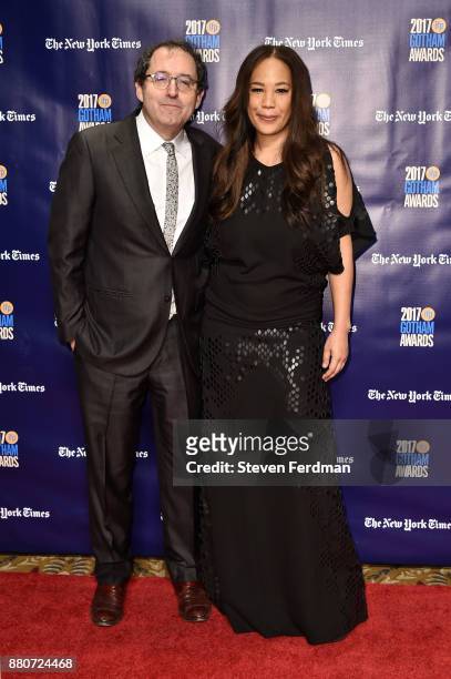 Michael Barker and Maggie Betts attend IFP's 27th Annual Gotham Independent Film Awards at Cipriani Wall Street on November 27, 2017 in New York City.