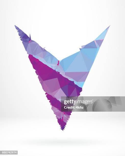 Abstract V Shape Polygon Graphic Design Element High-Res Vector Graphic ...