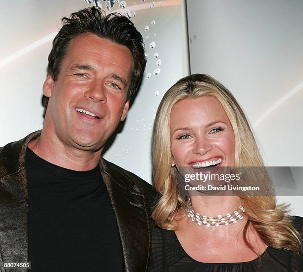 Actors David James Elliot and Natasha Henstridge from the television show "Impact" attend the 2009 Disney & ABC Television Group summer press junket...