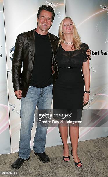 Actors David James Elliot and Natasha Henstridge from the television show "Impact" attend the 2009 Disney & ABC Television Group summer press junket...
