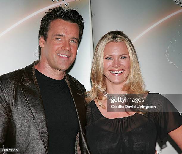 Actors David James Elliot and Natasha Henstridge from the television show "Impact" attend the 2009 Disney & ABC Television Group summer press junket...