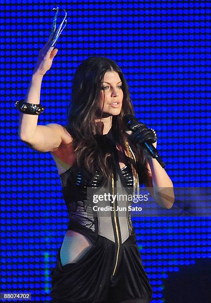 Fergie of Black Eyed Peas performs during the MTV Video Music Awards Japan 2009 at Saitama Super Arena on May 30, 2009 in Saitama, Japan.