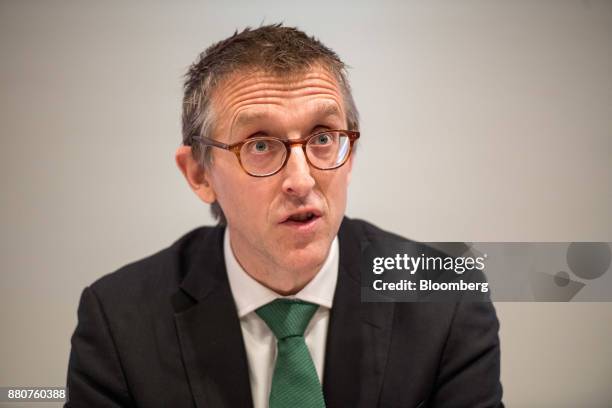 Sam Woods, deputy governor for prudential regulation at the Bank of England and chief executive officer of the Prudential Regulation Authority ,...