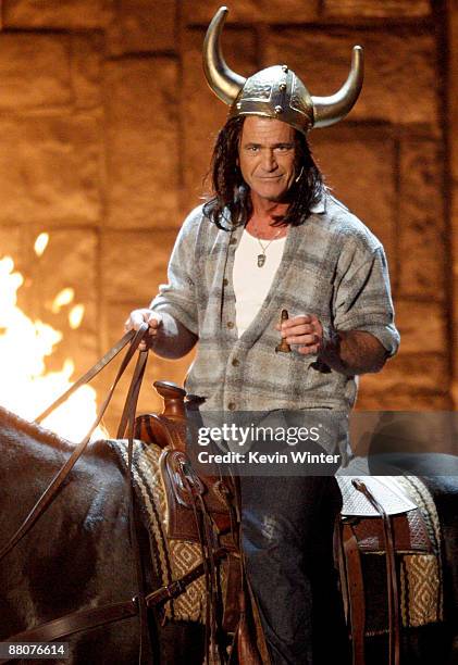 Actor Mel Gibson speaks onstage at Spike TV's 2009 "Guys Choice Awards" held at the Sony Studios on May 30, 2009 in Los Angeles, California.