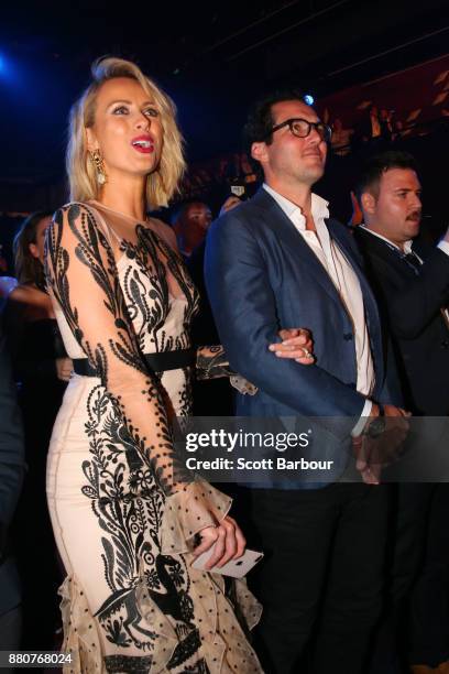 Sylvia Jeffreys and Peter Stefanovic attend the 31st Annual ARIA Awards 2017 at The Star on November 28, 2017 in Sydney, Australia.