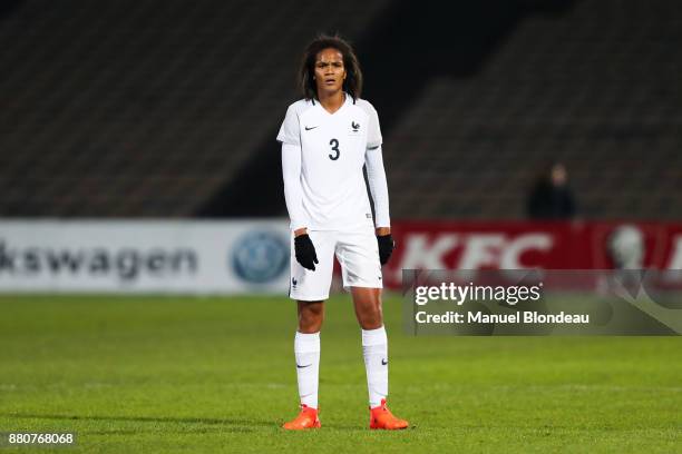Wendie Renard of France during the Women's friendly international match between France and Sweden the at Stade Chaban-Delmas on November 27, 2017 in...