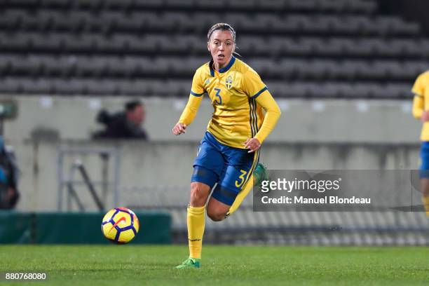 Linda Sembrant of Sweden during the Women's friendly international match between France and Sweden the at Stade Chaban-Delmas on November 27, 2017 in...