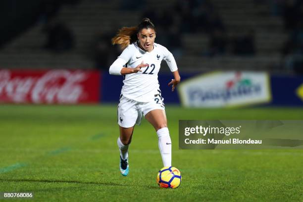 Sakina Karchaoui of France during the Women's friendly international match between France and Sweden the at Stade Chaban-Delmas on November 27, 2017...