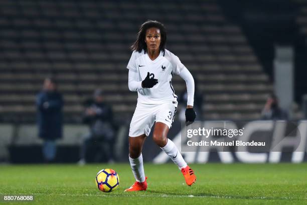 Wendie Renard of France during the Women's friendly international match between France and Sweden the at Stade Chaban-Delmas on November 27, 2017 in...