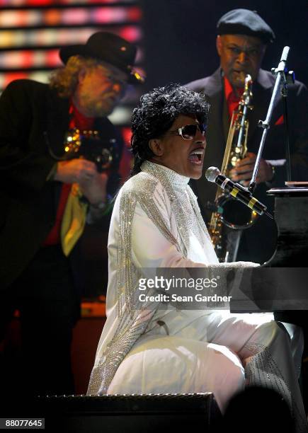 Little Richard preforms during the Domino Effect Benefit Concert at the New Orleans Arena on May 30, 2009 in New Orleans, Louisiana.