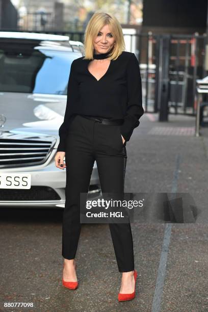 Michelle Collins seen at the ITV Studios on November 28, 2017 in London, England.