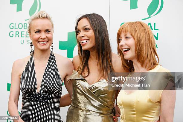 Actresses Radha Mitchell, Rosario Dawson and Sharon Lawrence arrive to the Global Green USA's 13th Annual Millennium Awards held at the Fairmont...