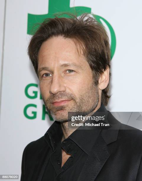 Actor David Duchovny arrives to the Global Green USA's 13th Annual Millennium Awards held at the Fairmont Miramar Hotel on May 30, 2009 in Santa...