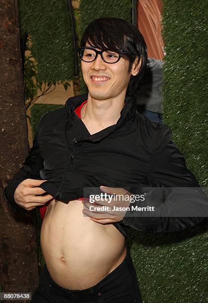 Six-time world champion hot dog-eater Takeru Kobayashi arrives at Spike TV's 2009 "Guys Choice Awards" held at the Sony Studios on May 30, 2009 in...