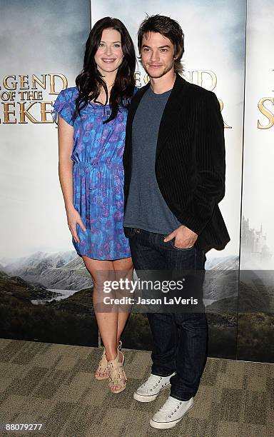 Actress Bridget Regan and actor Craig Horner attend the DATG summer press junket at ABC's Riverside Building on May 30, 2009 in Burbank, California.