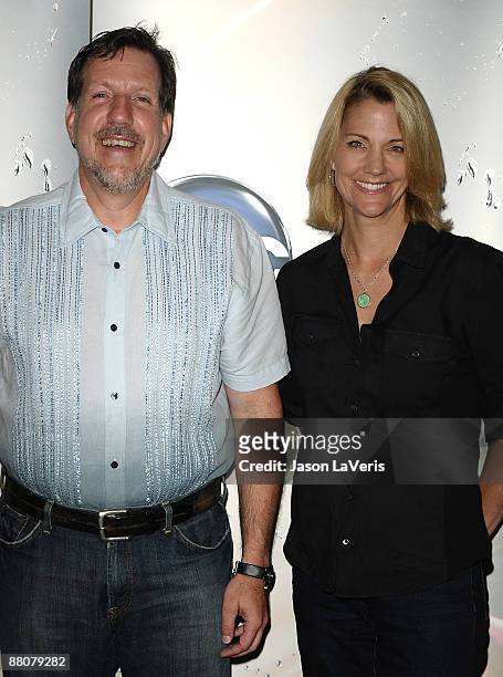 Actor John Altschuler and actress Nancy Carell attend the DATG summer press junket at ABC's Riverside Building on May 30, 2009 in Burbank, California.